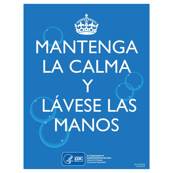 8.5" x 11" CDC approved poster with laminated sides and adhesive... from ASI 59080 Halls & Company