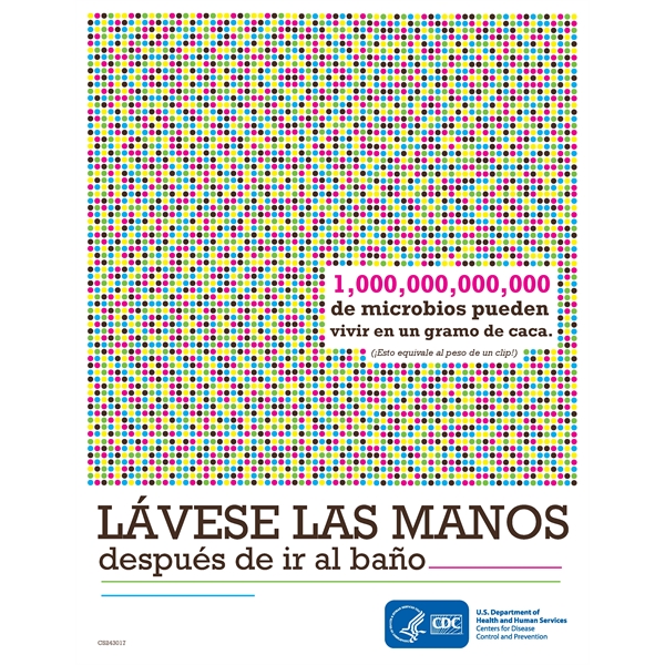 8.5" x 11" CDC approved poster with laminated sides and adhesive... from ASI 59080 Halls & Company