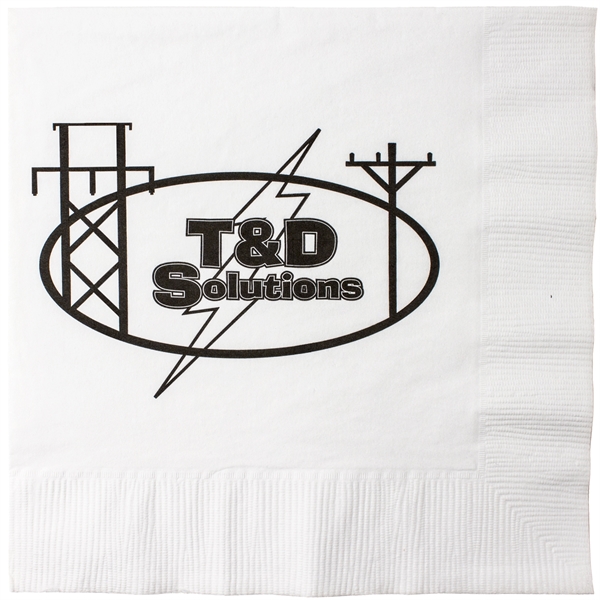 Coin edge embossed white three-ply luncheon napkin, 1/4 fold.... from ASI 88200 TK Sorg's - A Div of Arch Promo Group, LLC / PETITE