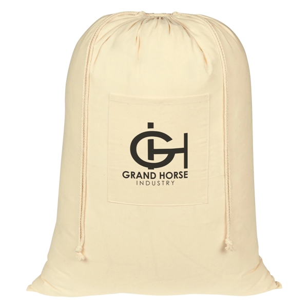Laundry bag made of 100% cotton with front pocket.... from ASI 61125 Hit Promotional Products / Hit®