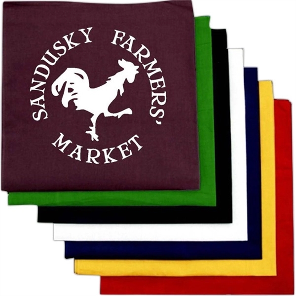 26" x 26" square cotton bandana with silkscreen imprint.... from ASI 30250 AZX Sport USA