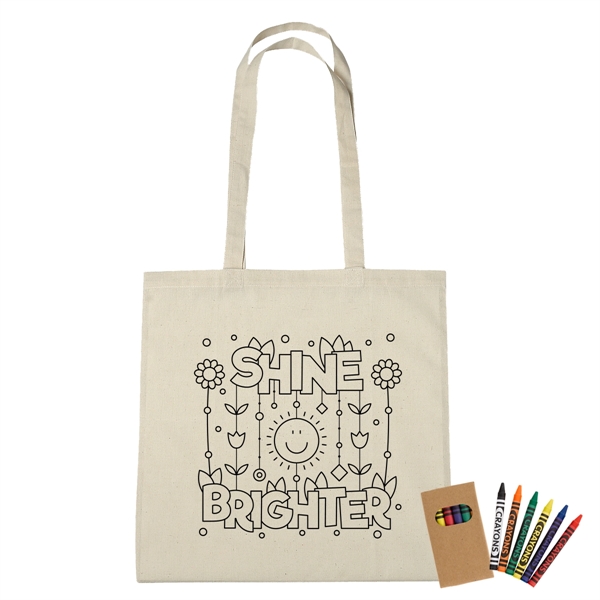 Coloring tote bag made of 4 oz., 100% natural cotton with... from ASI 61125 Hit Promotional Products / Hit®