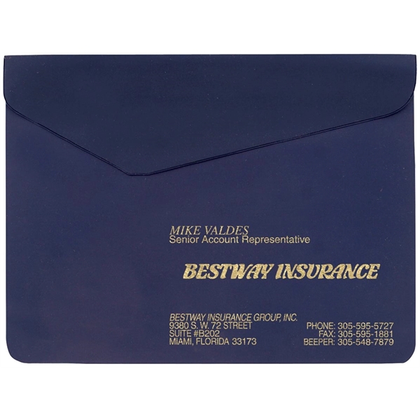 Economy Style Portfolio with fold over flap closure - Standard vinyl... from ASI 83770 Royal Industries / The Royal Line