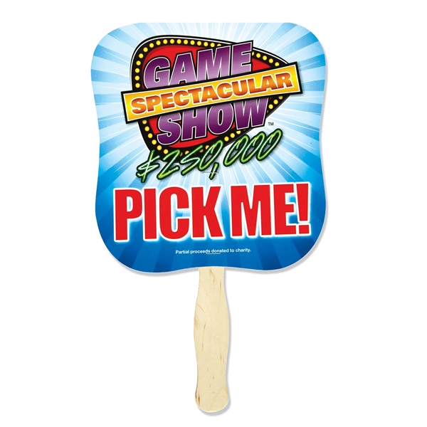 Hand fans available in multiple shapes.... from ASI 53408 Express-A-Button / Samco