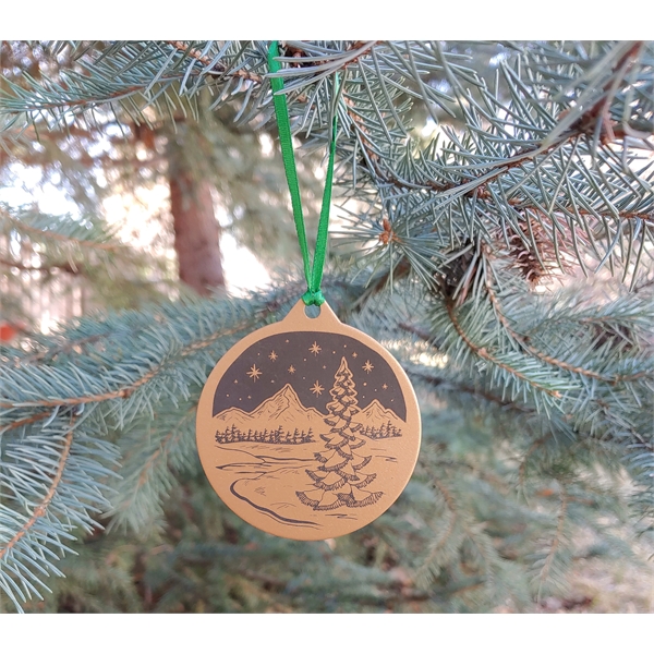 Ornament made of iron measuring 2.75" with an engraved imprint.... from ASI 92531 Unique Custom Products / UCP