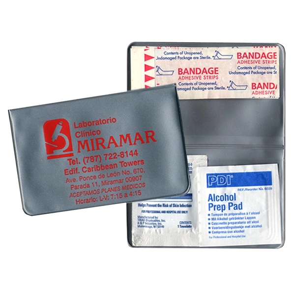 Pocket first aid kit contains 3 bandages, 3/4 inch; 1 alcohol... from ASI 83770 Royal Industries / The Royal Line