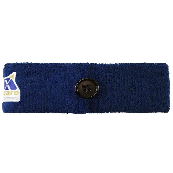 Headband made of cotton/polyester terry with 3/4" button on each side.... from ASI 90160 Suntex Industries