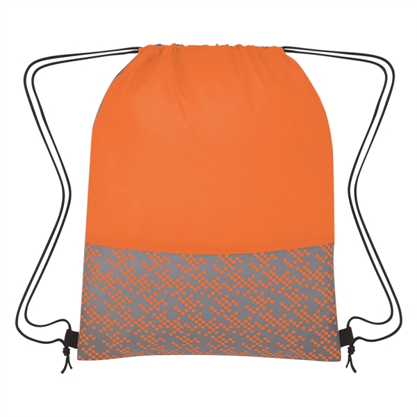 Drawstring backpack made of 210 denier polyester with a bitmap design.... from ASI 61125 Hit Promotional Products / Hit®
