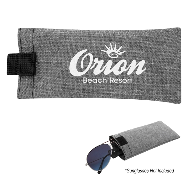 Heathered eyeglass pouch made of 600 denier polyester with a loop... from ASI 61125 Hit Promotional Products / Hit®