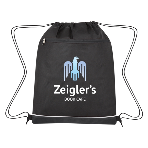 Drawstring bag made from 80-gram laminated non-woven, coated water-resistant polypropylene... from ASI 61125 Hit Promotional Products / Hit®