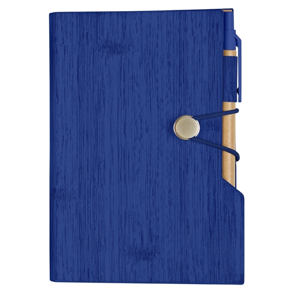 Notebook with a woodgrain look that has sticky notes, tape flags,... from ASI 61125 Hit Promotional Products / Hit®