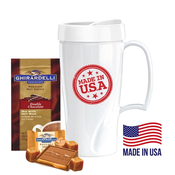 Made in America Tumbler with Cocoa and Chocolate... from ASI 89971 Stuff A Mug