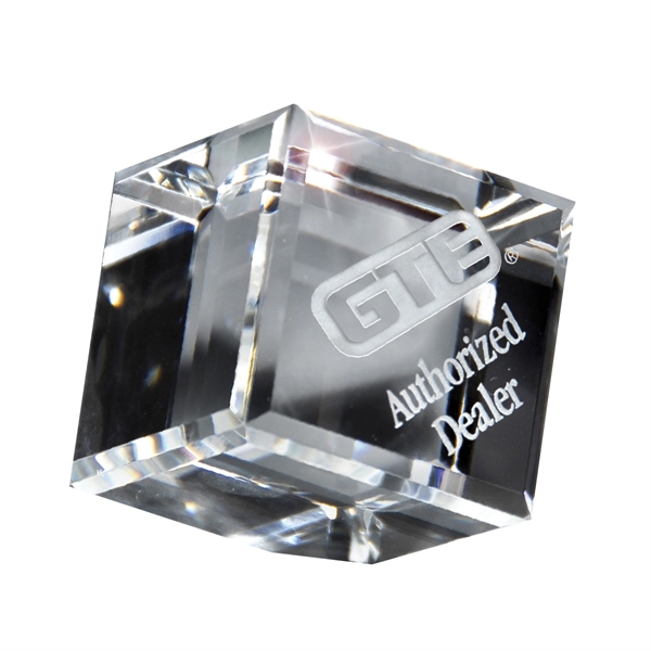 3" x 3" cube award that's made of optic crystal... from ASI 61125 Hit Promotional Products / Hit®