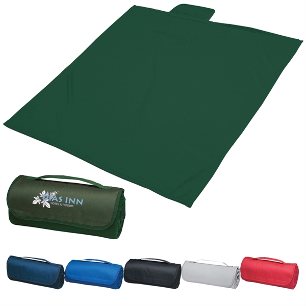 Large 48" x 53" polyester sweatshirt material blanket with fleece underside.... from ASI 61125 Hit Promotional Products / Hit®