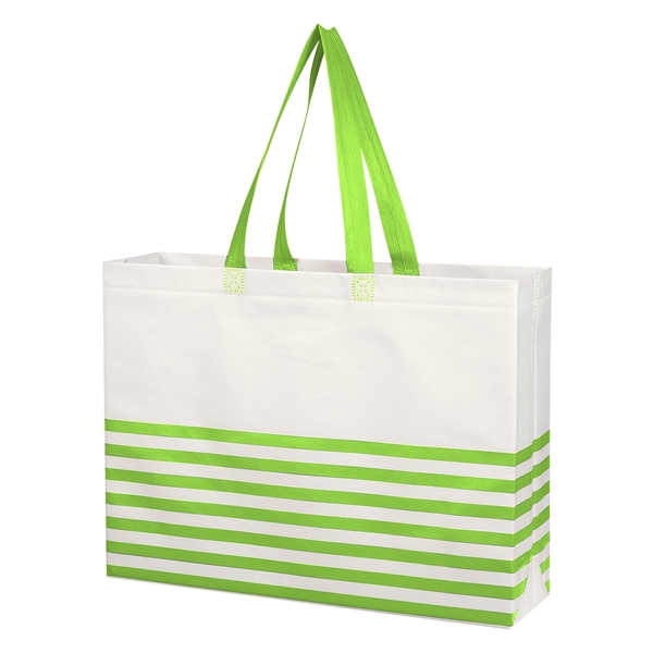 Nonwoven, coated, water resistant polypropylene tote bag with heat sealed seams... from ASI 61125 Hit Promotional Products / Hit®
