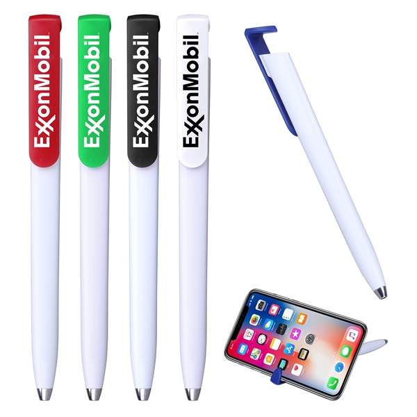 Click Action Pen w/ Phone Holder... from ASI 74585 Nu Promo International / Nu Promo Line