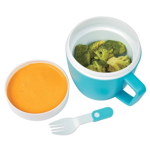 14 oz. Thermal Mug with Spoon and Fork Set keeps food... from ASI 61125 Hit Promotional Products / Hit®