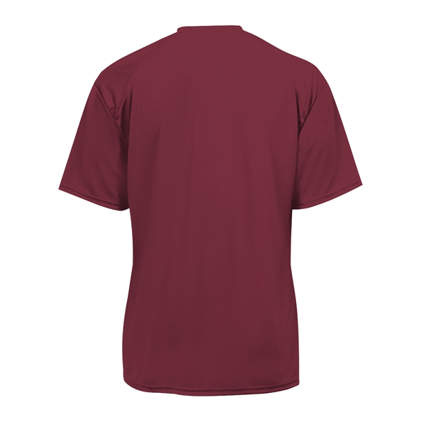 T-shirt with sport paneled shoulder for maximum movement, Double-needle hem, Self-fabric... from ASI 37461 Augusta Sportswear