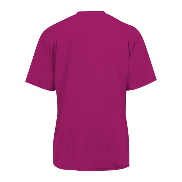 T-shirt with sport paneled shoulder for maximum movement, Double-needle hem, Self-fabric... from ASI 37461 Augusta Sportswear