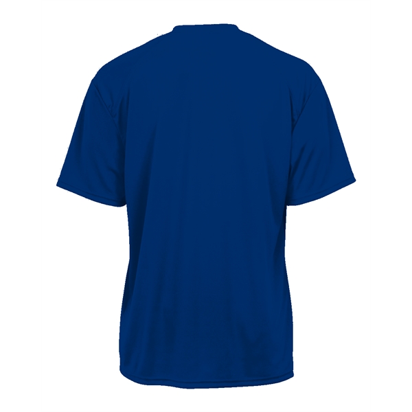 T-shirt with sport paneled shoulder for maximum movement, Double-needle hem, Self-fabric... from ASI 37461 Augusta Sportswear