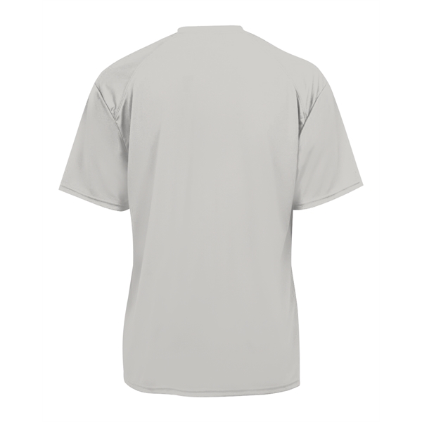 T-shirt with sport paneled shoulder for maximum movement, Double-needle hem, Self-fabric... from ASI 37461 Augusta Sportswear