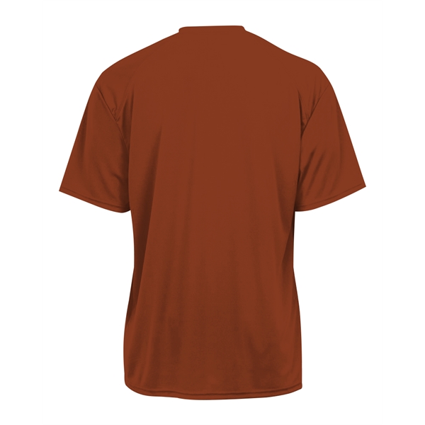T-shirt with sport paneled shoulder for maximum movement, Double-needle hem, Self-fabric... from ASI 37461 Augusta Sportswear