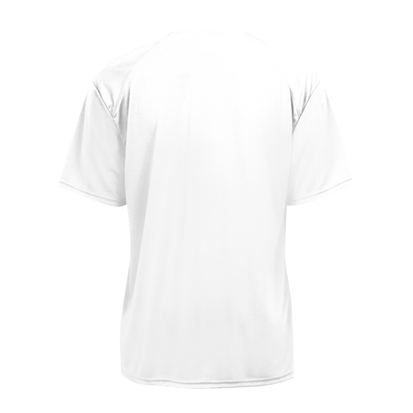 T-shirt with sport paneled shoulder for maximum movement, Double-needle hem, Self-fabric... from ASI 37461 Augusta Sportswear