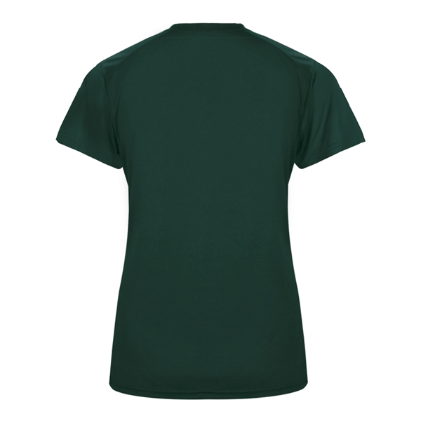 Women's tee with paneled shoulder for maximum movement, superior interlock fabric... from ASI 37461 Augusta Sportswear