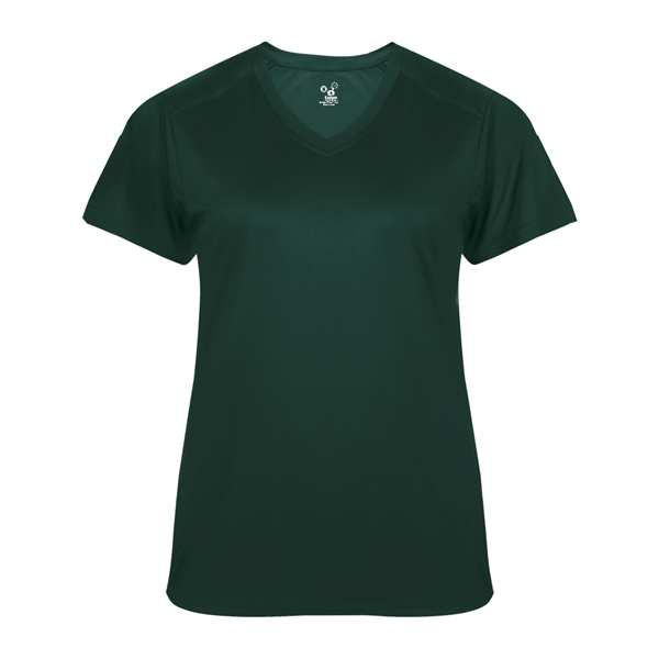 Women's tee with paneled shoulder for maximum movement, superior interlock fabric... from ASI 37461 Augusta Sportswear