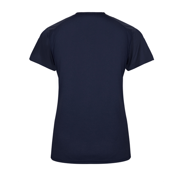 Women's tee with paneled shoulder for maximum movement, superior interlock fabric... from ASI 37461 Augusta Sportswear