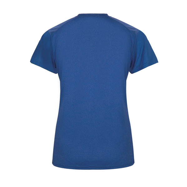 Women's tee with paneled shoulder for maximum movement, superior interlock fabric... from ASI 37461 Augusta Sportswear