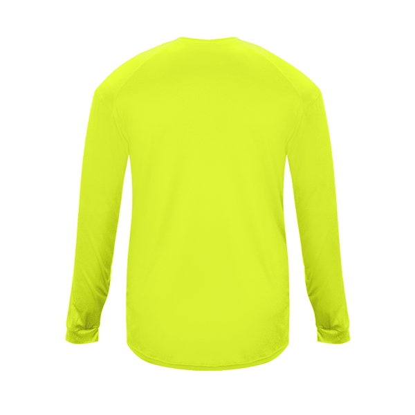 Long sleeve youth t-shirt with sport paneled shoulder for maximum movement,... from ASI 37461 Augusta Sportswear
