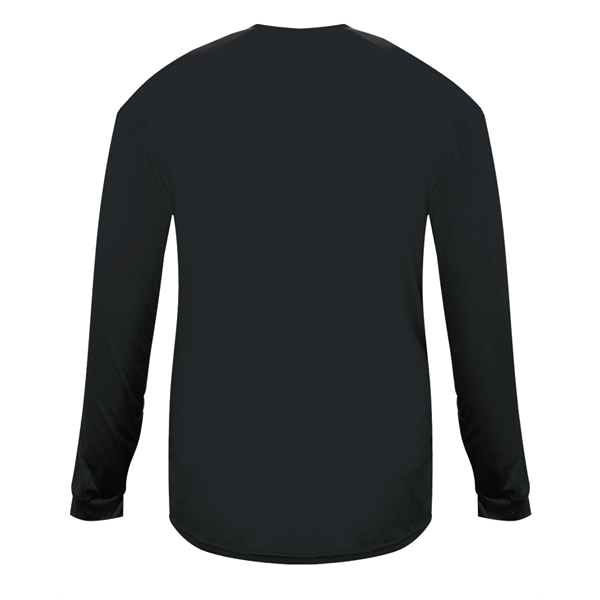 Long sleeve youth t-shirt with sport paneled shoulder for maximum movement,... from ASI 37461 Augusta Sportswear