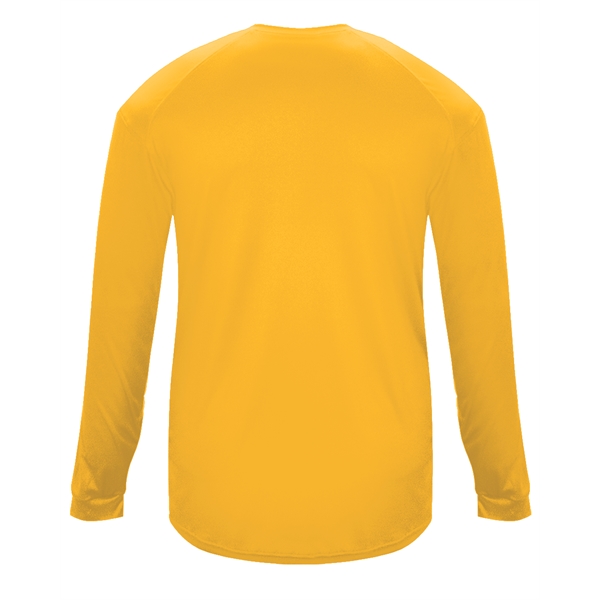 Long sleeve youth t-shirt with sport paneled shoulder for maximum movement,... from ASI 37461 Augusta Sportswear