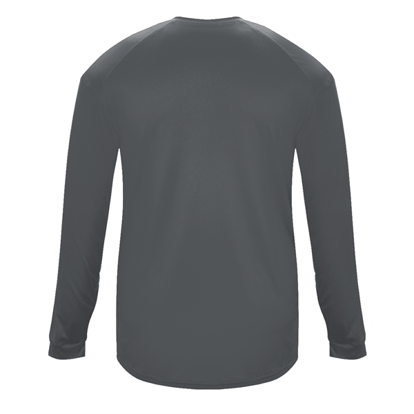 Long sleeve youth t-shirt with sport paneled shoulder for maximum movement,... from ASI 37461 Augusta Sportswear