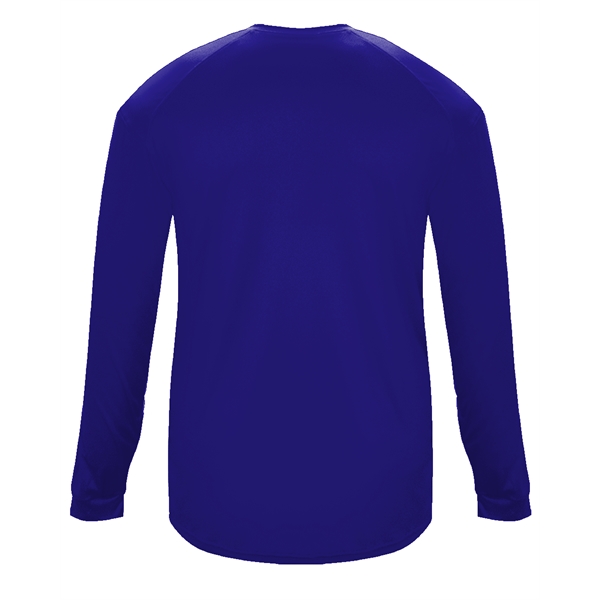 Long sleeve youth t-shirt with sport paneled shoulder for maximum movement,... from ASI 37461 Augusta Sportswear