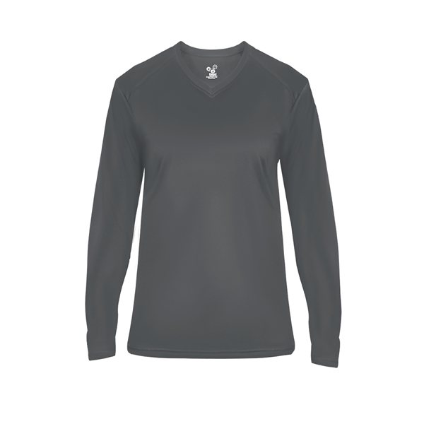 Long sleeve t-shirt with paneled shoulder for maximum movement, Superior interlock... from ASI 37461 Augusta Sportswear