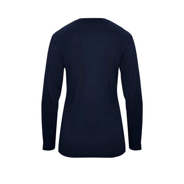 Long sleeve t-shirt with paneled shoulder for maximum movement, Superior interlock... from ASI 37461 Augusta Sportswear