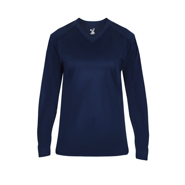 Long sleeve t-shirt with paneled shoulder for maximum movement, Superior interlock... from ASI 37461 Augusta Sportswear