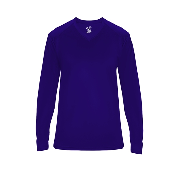 Long sleeve t-shirt with paneled shoulder for maximum movement, Superior interlock... from ASI 37461 Augusta Sportswear