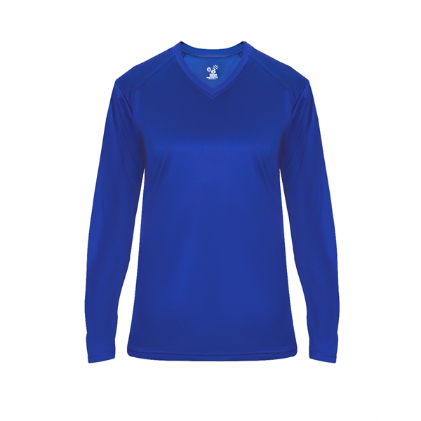 Long sleeve t-shirt with paneled shoulder for maximum movement, Superior interlock... from ASI 37461 Augusta Sportswear