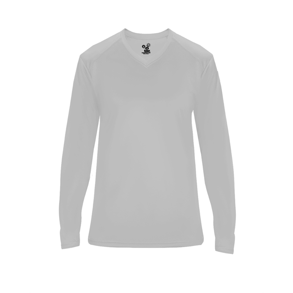 Long sleeve t-shirt with paneled shoulder for maximum movement, Superior interlock... from ASI 37461 Augusta Sportswear