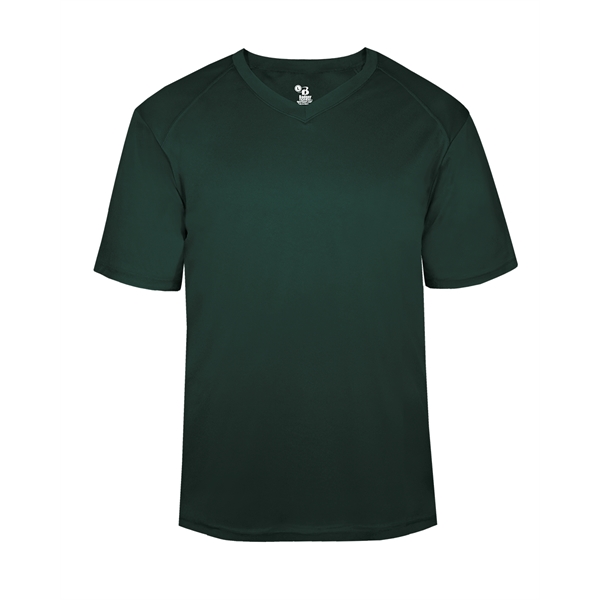 V-neck tee with paneled shoulder for maximum movement, double-needle hem, self-fabric... from ASI 37461 Augusta Sportswear