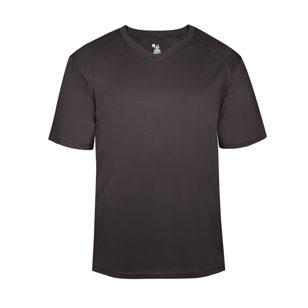 V-neck tee with paneled shoulder for maximum movement, double-needle hem, self-fabric... from ASI 37461 Augusta Sportswear