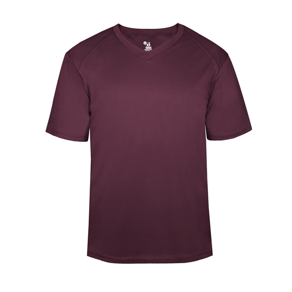 V-neck tee with paneled shoulder for maximum movement, double-needle hem, self-fabric... from ASI 37461 Augusta Sportswear