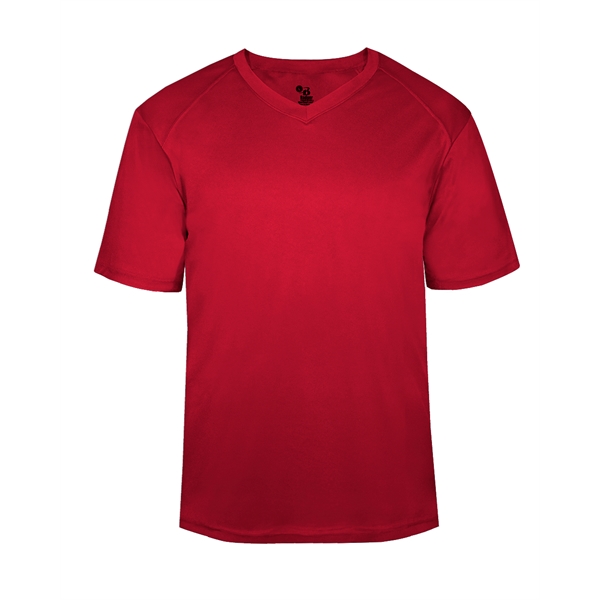 V-neck tee with paneled shoulder for maximum movement, double-needle hem, self-fabric... from ASI 37461 Augusta Sportswear