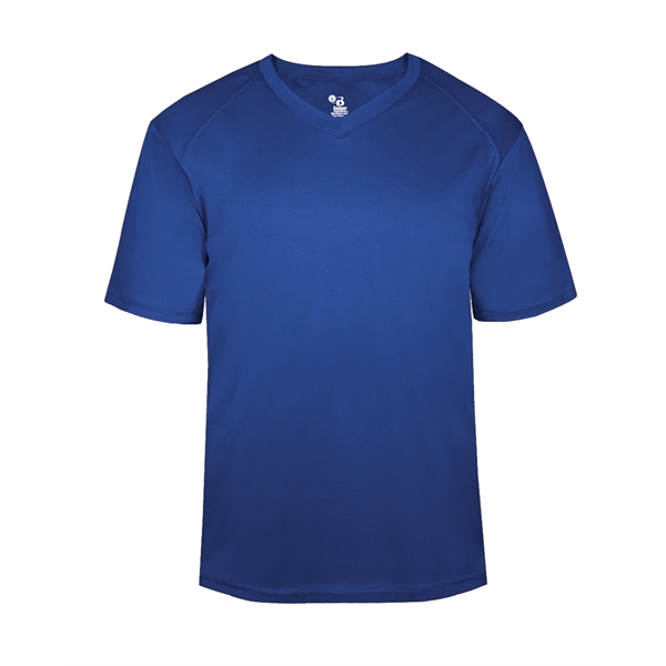V-neck tee with paneled shoulder for maximum movement, double-needle hem, self-fabric... from ASI 37461 Augusta Sportswear