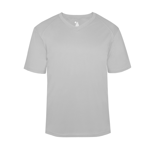 V-neck tee with paneled shoulder for maximum movement, double-needle hem, self-fabric... from ASI 37461 Augusta Sportswear