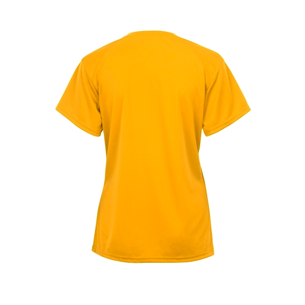 V-neck youth tee with Badger sport paneled shoulder for maximum movement,... from ASI 37461 Augusta Sportswear