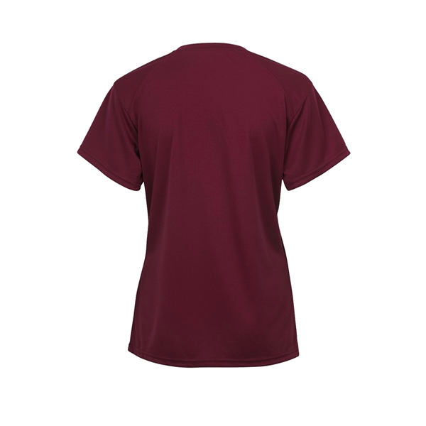 V-neck youth tee with Badger sport paneled shoulder for maximum movement,... from ASI 37461 Augusta Sportswear